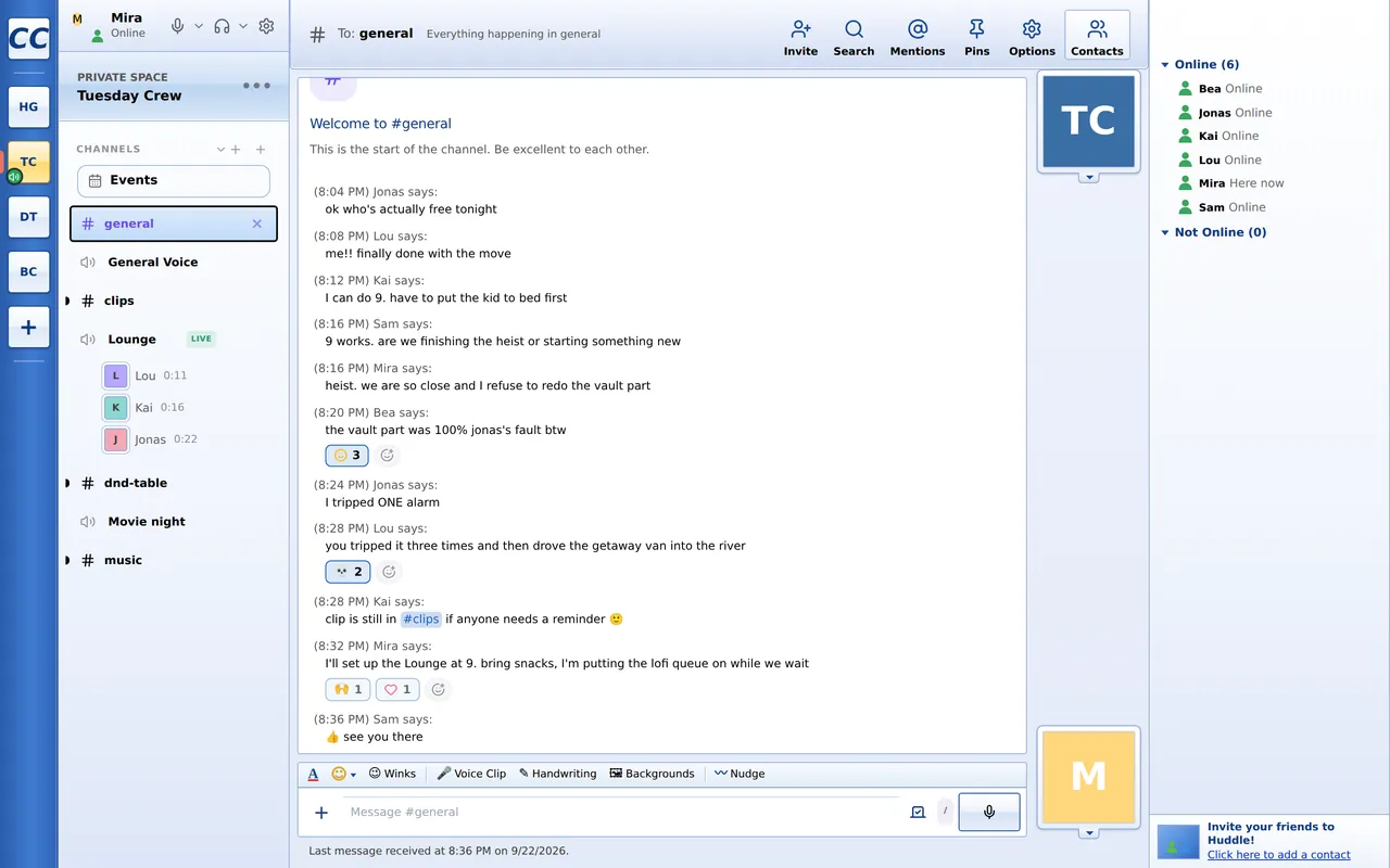 MSN Messenger, nudges and winks included